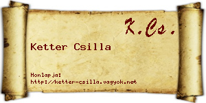 Ketter Csilla névjegykártya