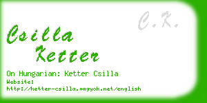 csilla ketter business card